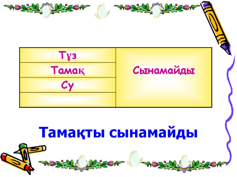 Тамақты сынамайды